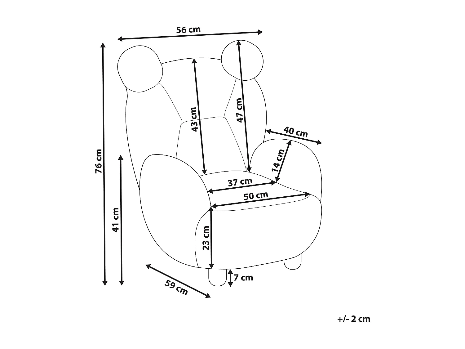 Sedia per bambini tessuto marrone chiaro MELBU