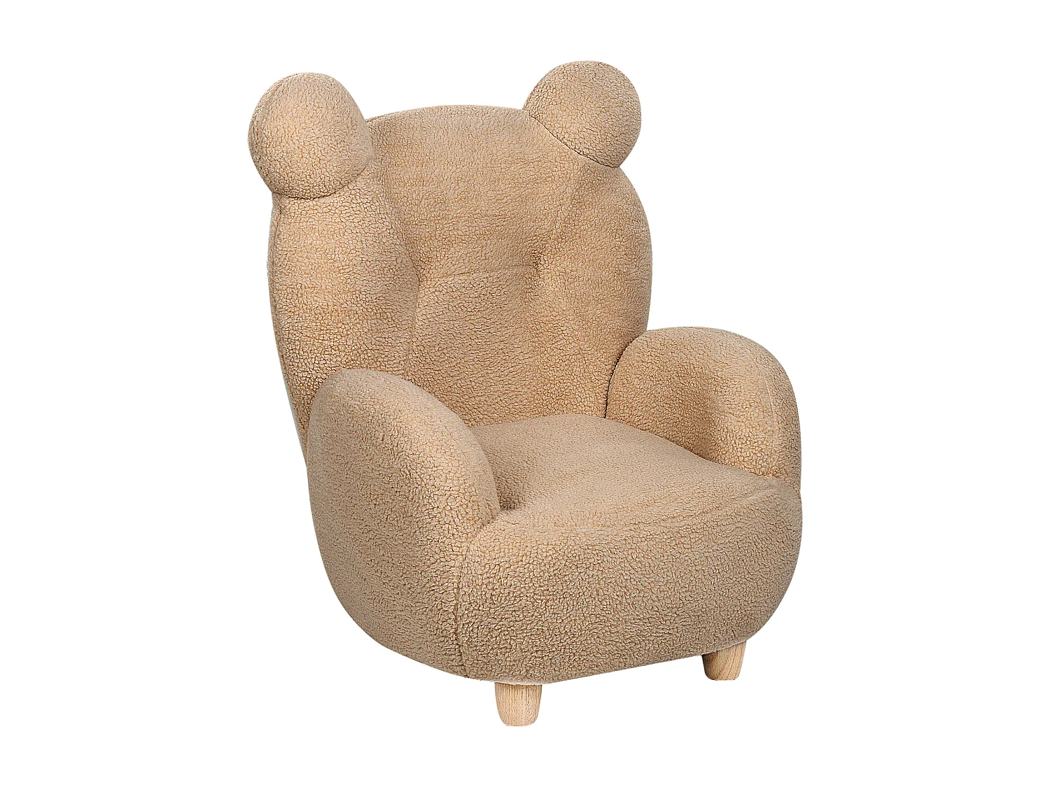 Sedia per bambini tessuto marrone chiaro MELBU