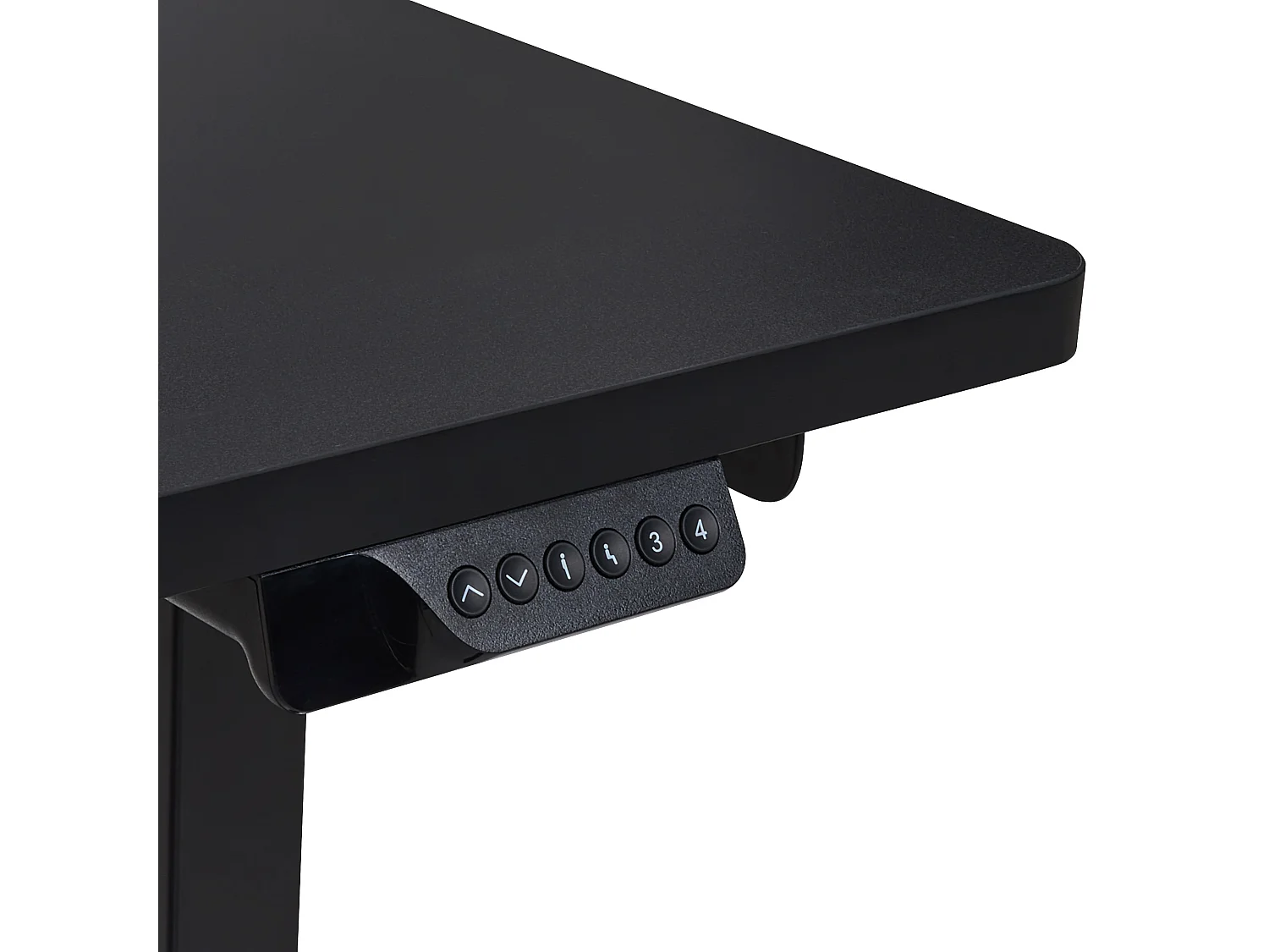 Escritorio esquinero regulable eléctrico izquierdo negro 160 x 59 cm DESTINES