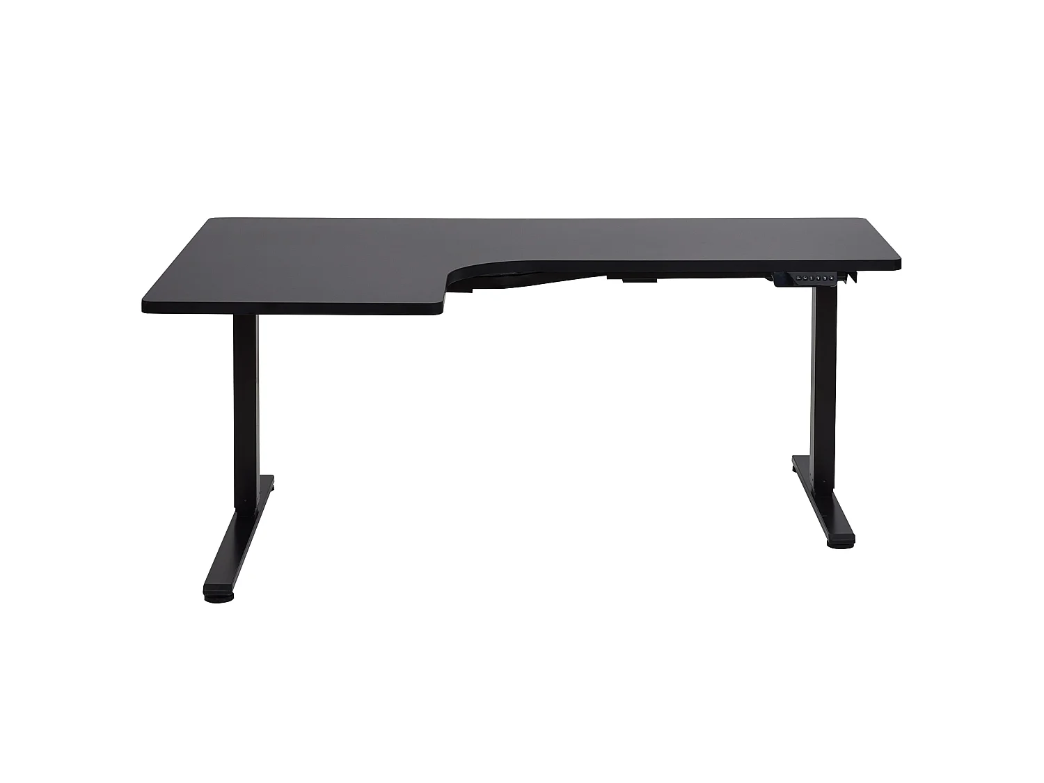 Bureau d'angle à gauche ajustable électriquement 160 x 59 cm noir DESTINES