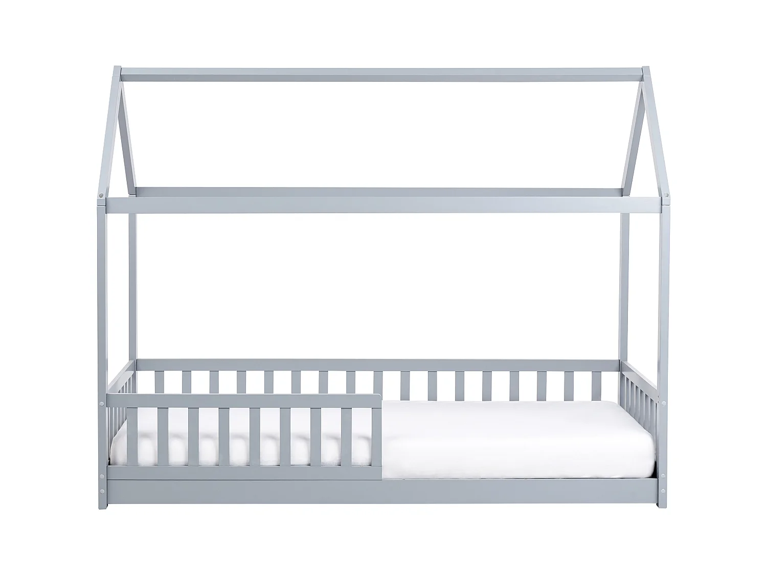 Lit d'enfant Maison Bois de pin COSSAYE 90 x 200 cm Gris