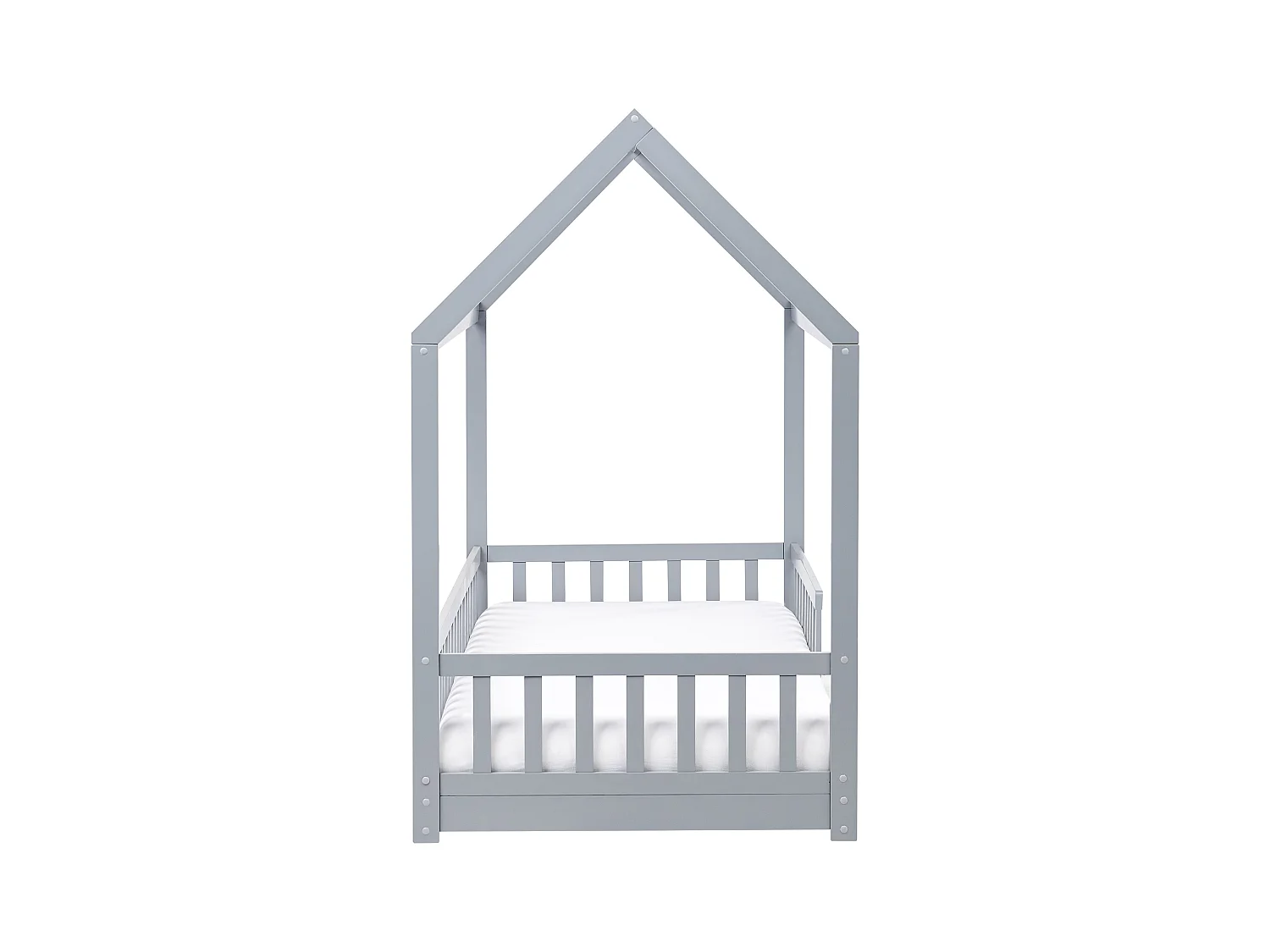 Lit d'enfant Maison Bois de pin COSSAYE 90 x 200 cm Gris