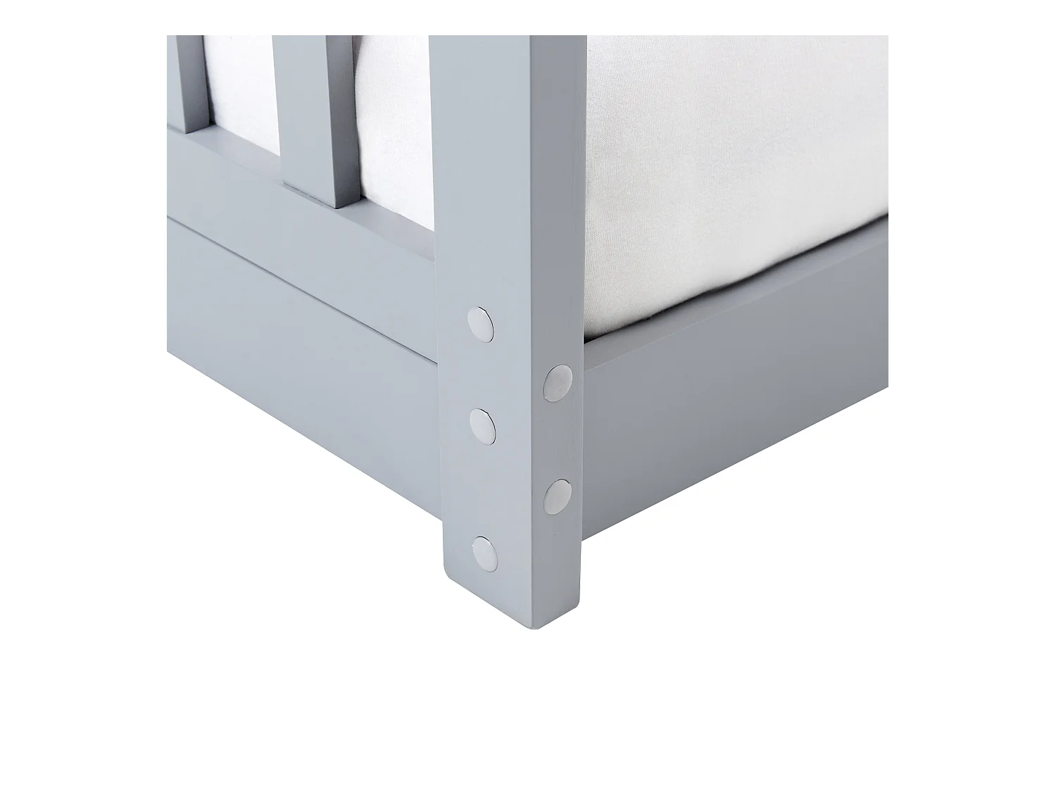 Lit d'enfant Maison Bois de pin COSSAYE 90 x 200 cm Gris