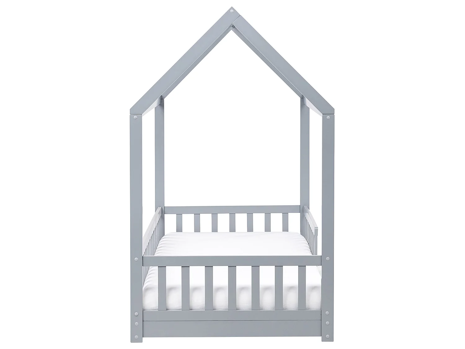Kids Bed House Pine Wood COSSAYE 90 x 200 cm (EU Single) Grey