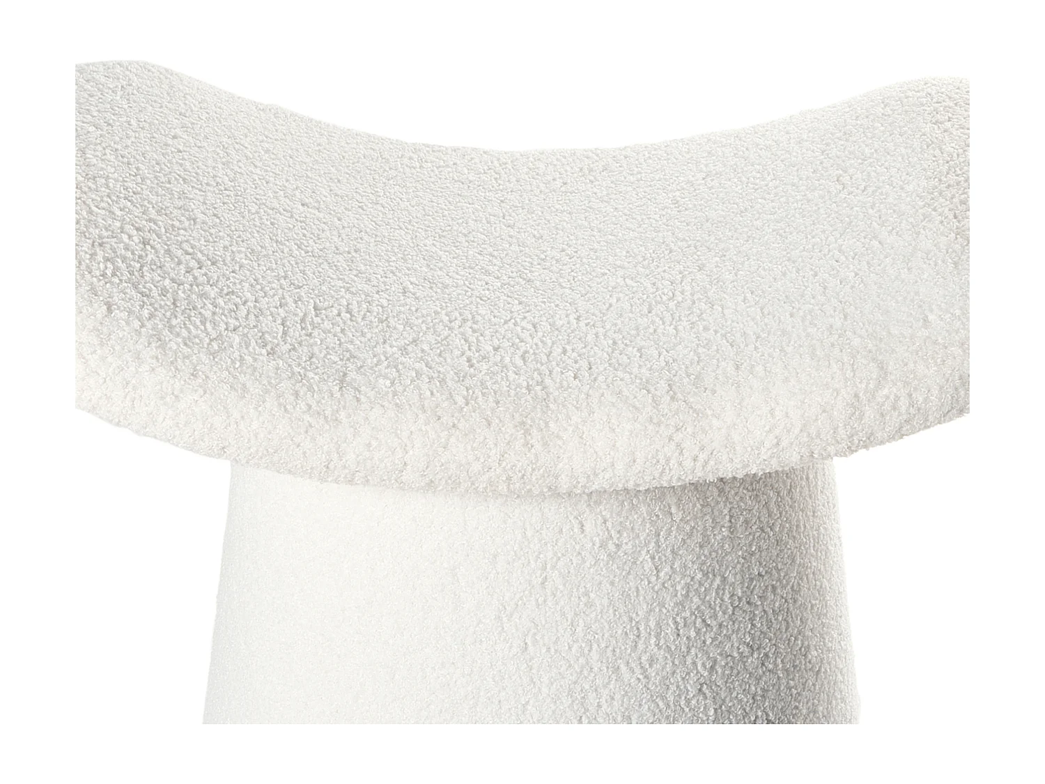 Pouf Getuftet RIDDLE Bouclé Cremeweiss 57 cm 38 cm 46 cm