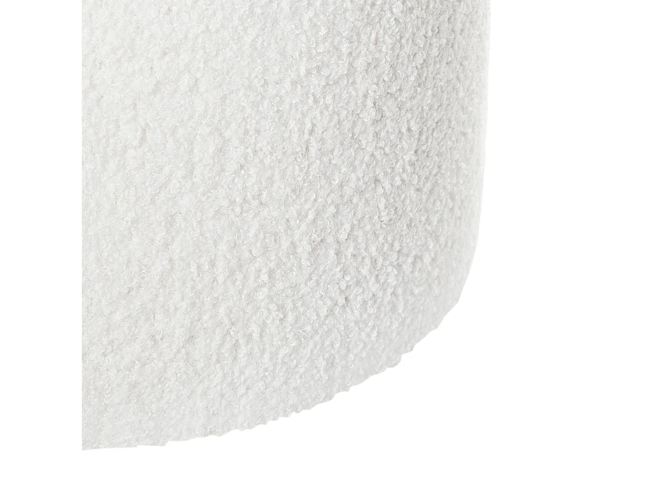 Pouf Getuftet RIDDLE Bouclé Cremeweiss 57 cm 38 cm 46 cm