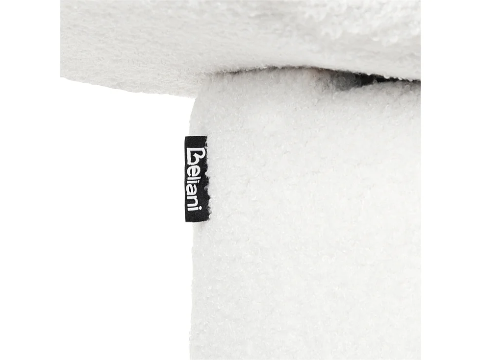 Pouf Touffeté RIDDLE Bouclé Blanc cassé
