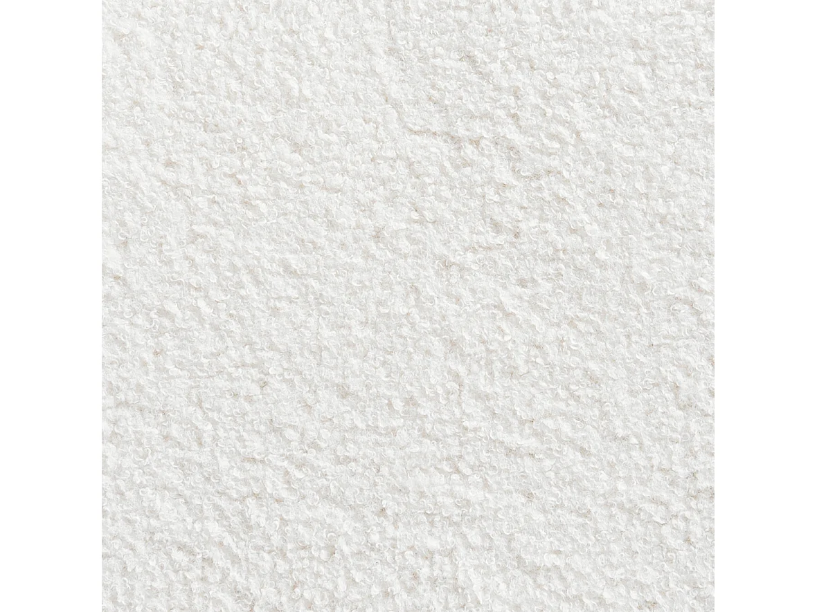 Pouf Touffeté RIDDLE Bouclé Blanc cassé