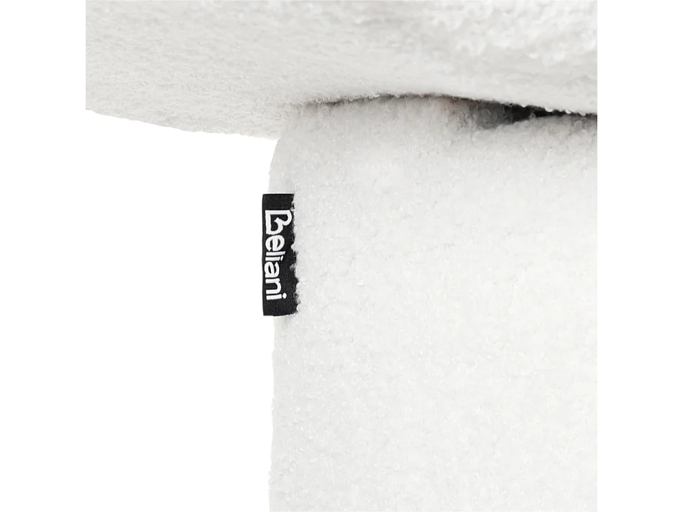 Pouf Getuftet RIDDLE Bouclé Cremeweiss 57 cm 38 cm 46 cm