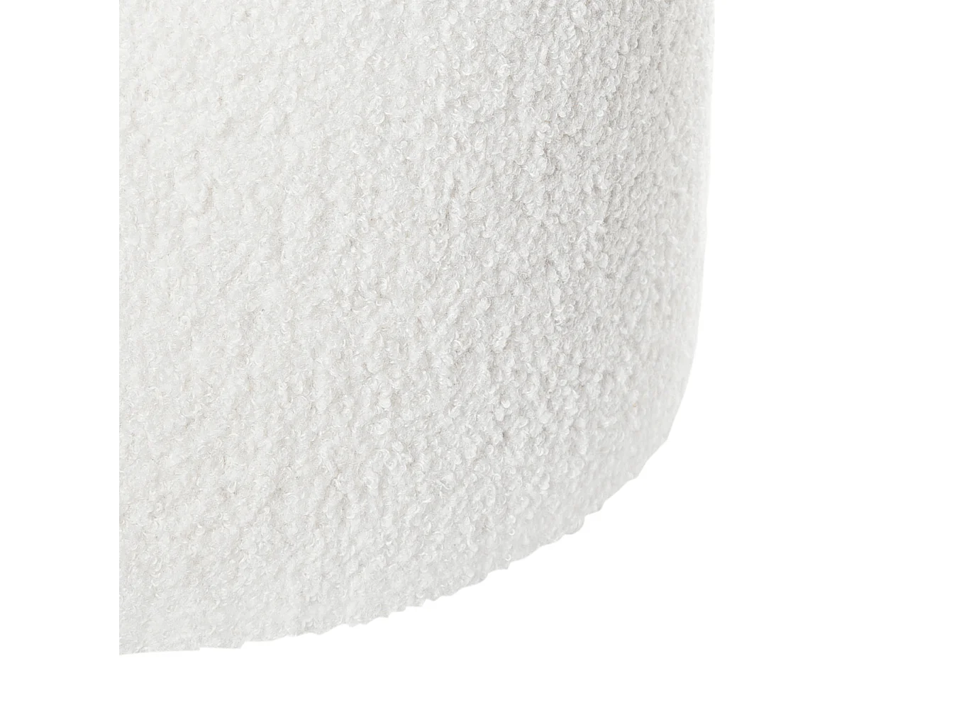 Pouf Getuftet RIDDLE Bouclé Cremeweiss 57 cm 38 cm 46 cm