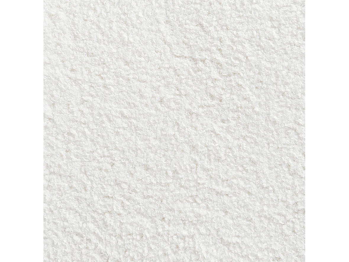 Pouf Getuftet RIDDLE Bouclé Cremeweiss 57 cm 38 cm 46 cm