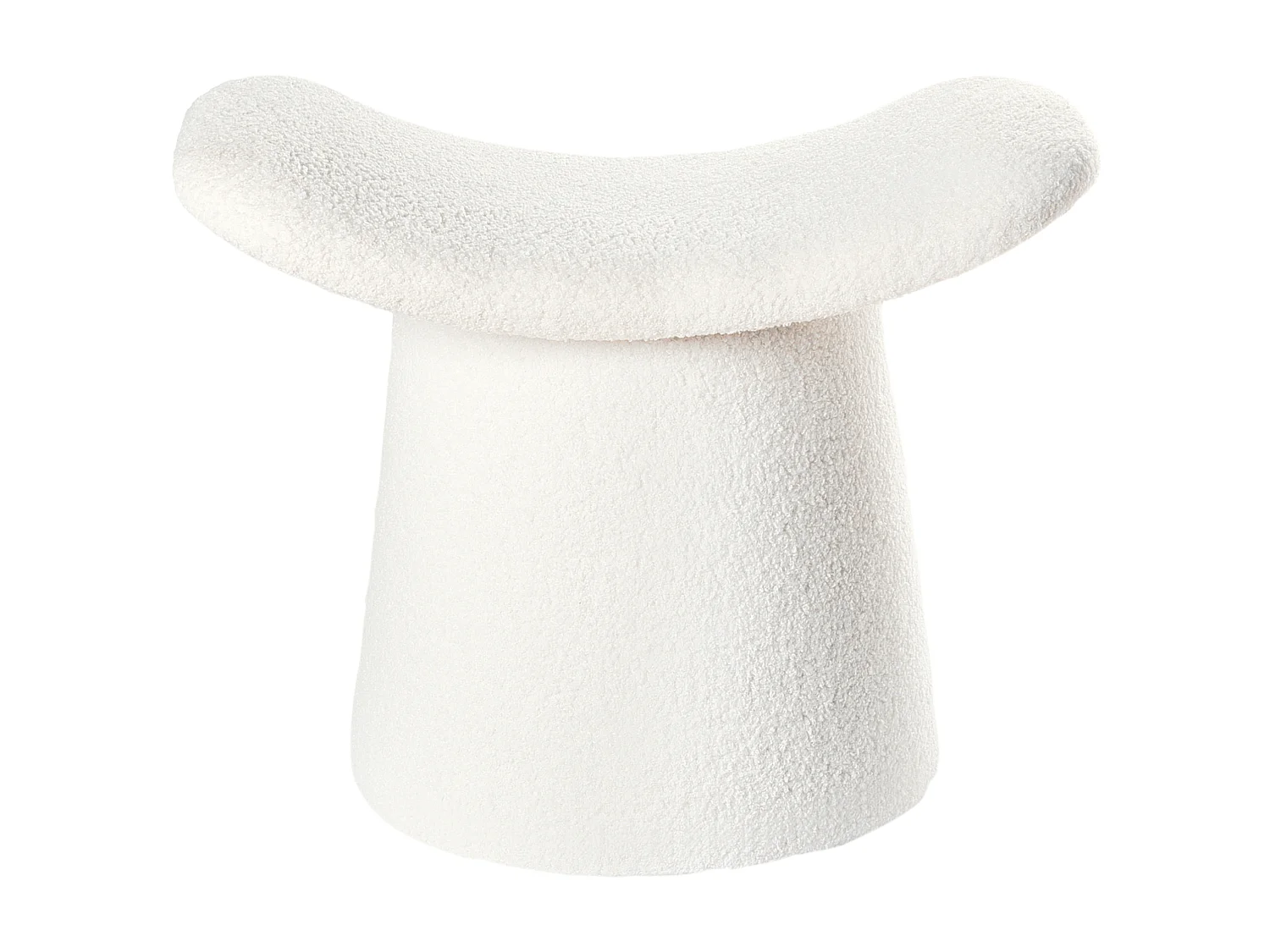 Pouffe Tufted RIDDLE Boucle Off-White