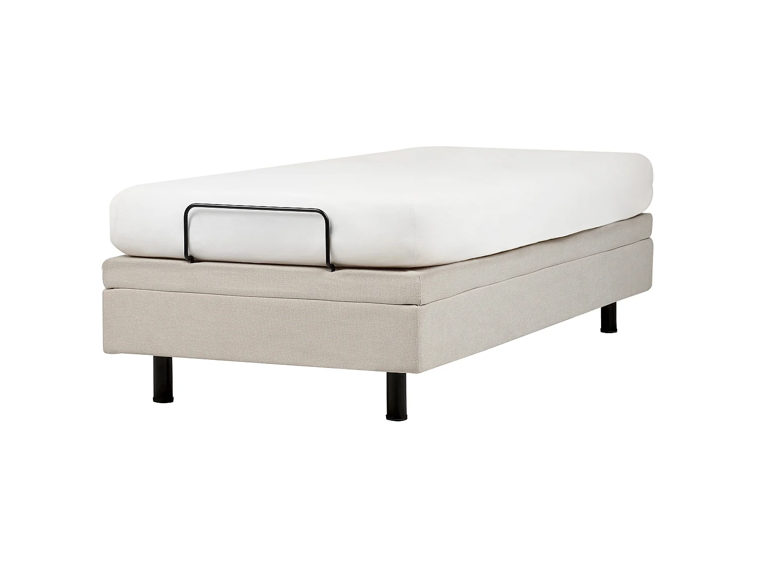 Ställbar säng utan huvudgavel CASTELLAN 90 x 200 cm Ljusbeige