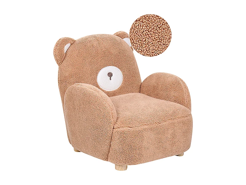 Kindersessel Teddy-Optik braun Tierform Bär BOO