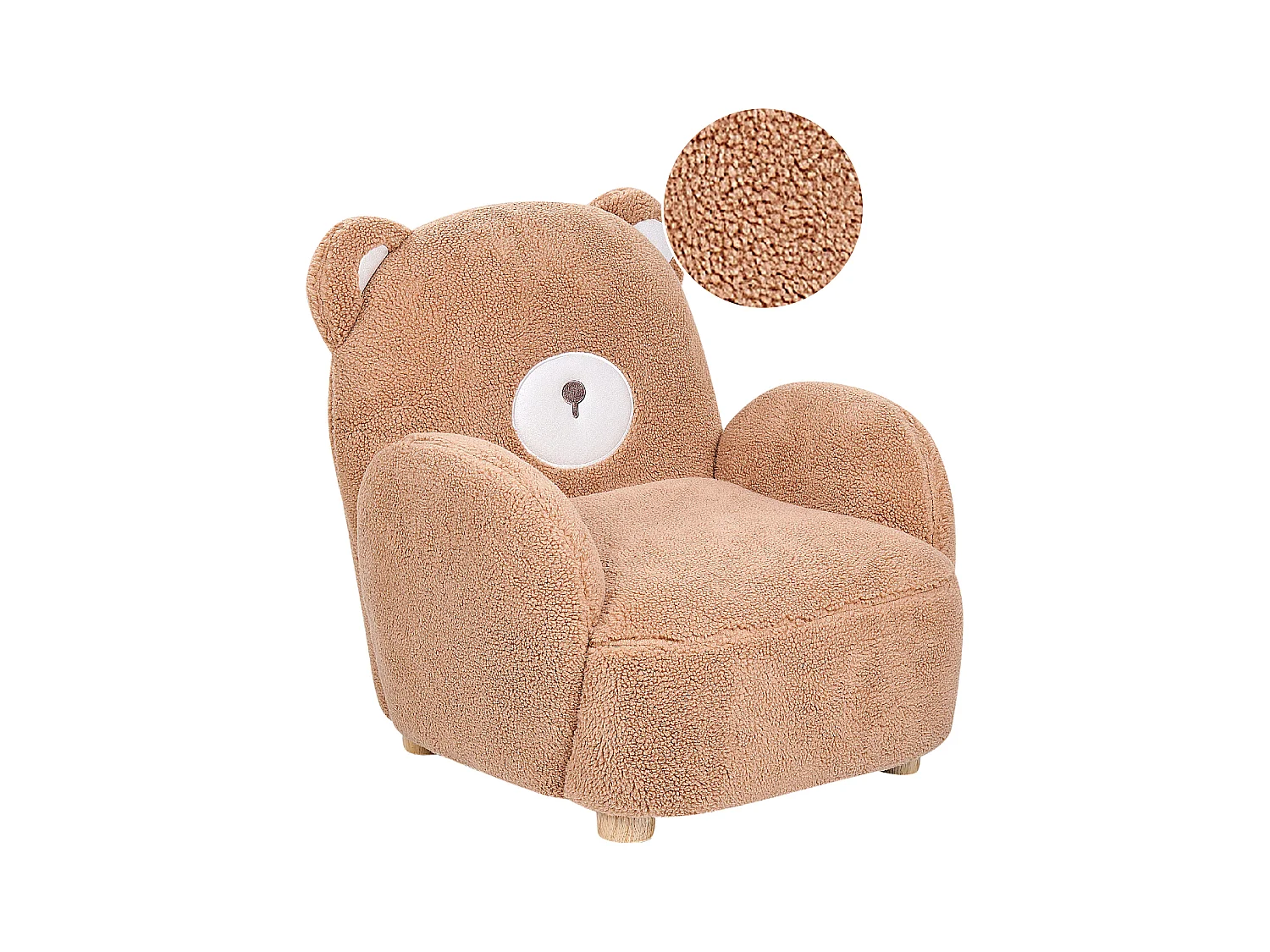Fauteuil pour enfants Ours en peluche BOO Bouclé Marron