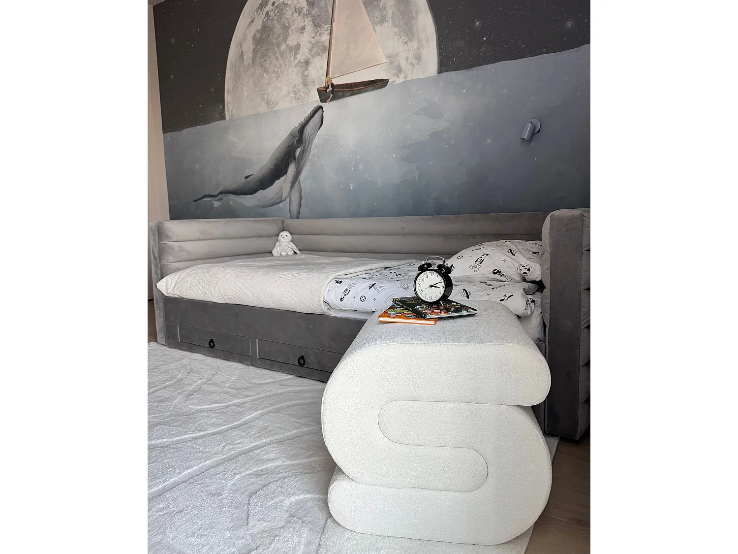 Sittpuff ARCADIA Chenille Off-White