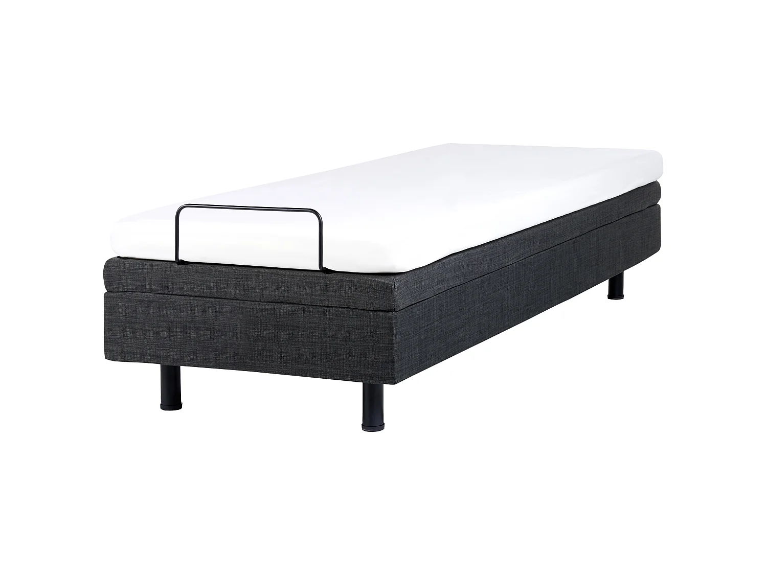 Adjustable Bed without Headboard Fabric DUKE 80 x 200 cm (EU Small Single) Dark Grey