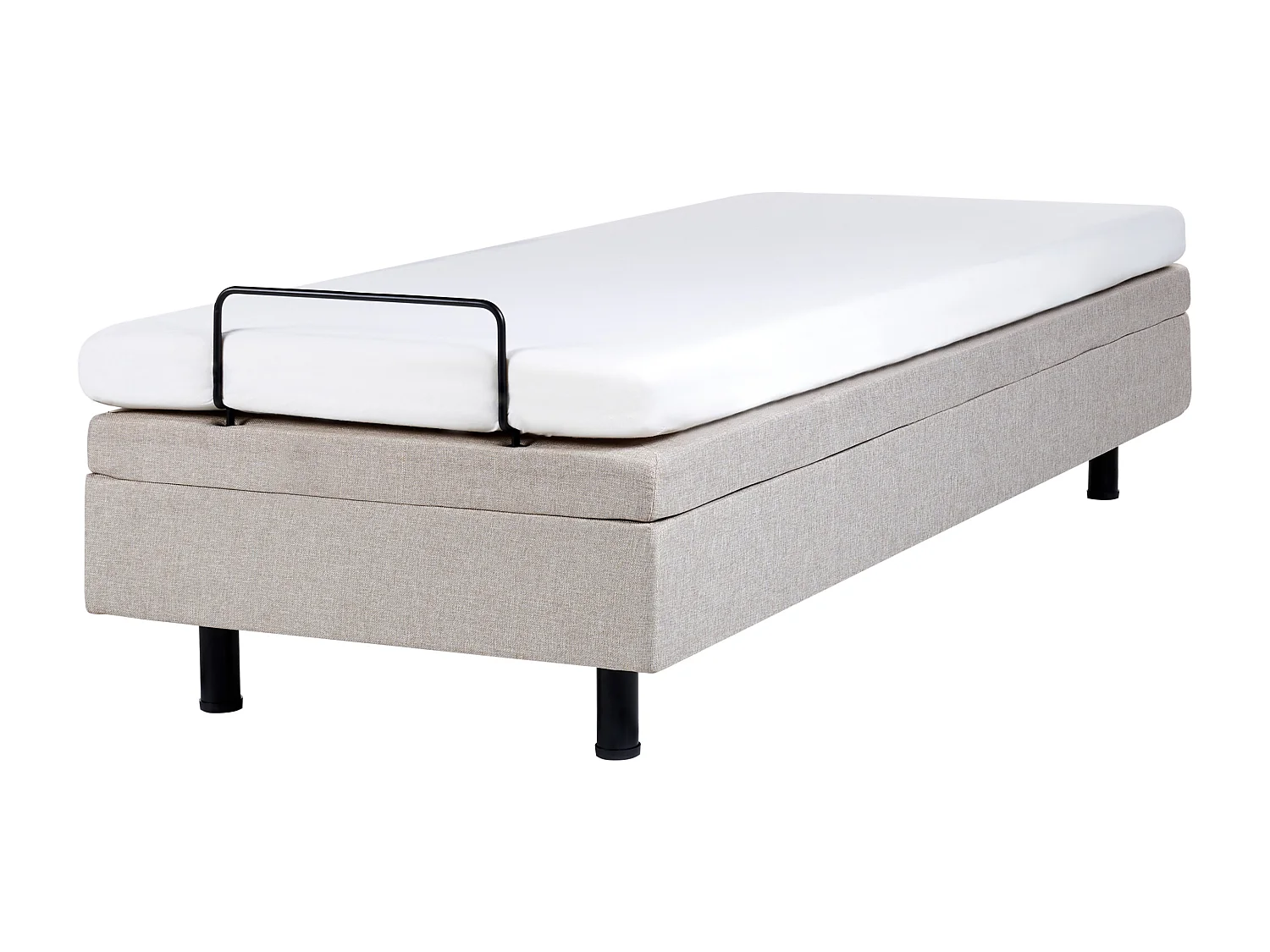 Lit réglable sans tête de lit Tissu DUKE 80 x 200 cm Beige