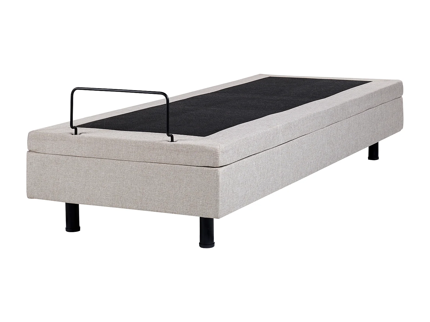 Verstellbares Bett ohne Kopfteil Stoff DUKE 80 x 200 cm Beige