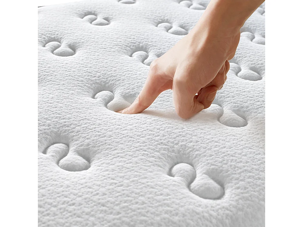 22 cm dikke schuimmatras + metalen bedframe 140x190 cm