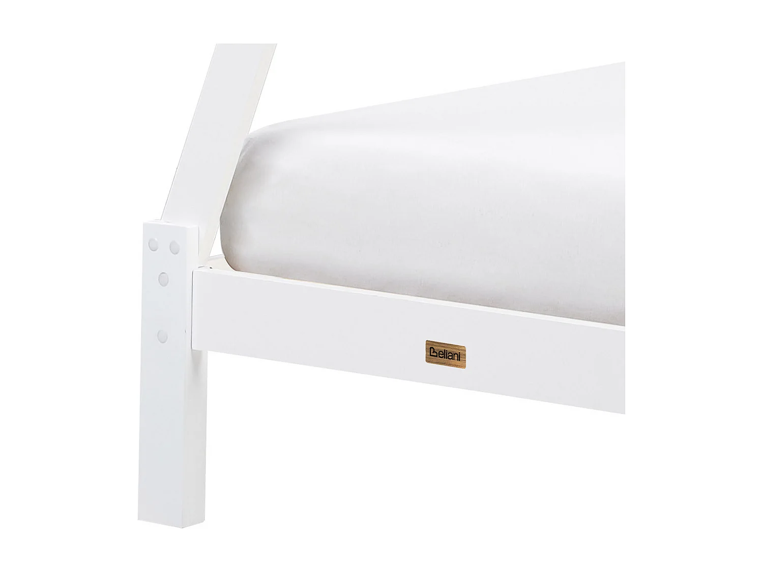 Tipi-Kinderbett Kiefernholz weiss Lattenrost 90 x 200 cm DEVAY