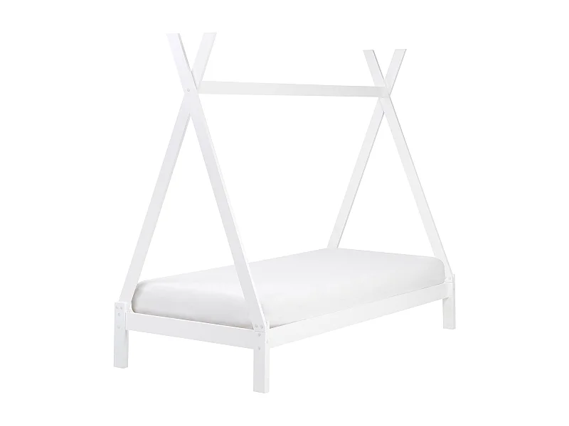 Cama tipi para crianças em madeira branca 90 x 200 cm DEVAY