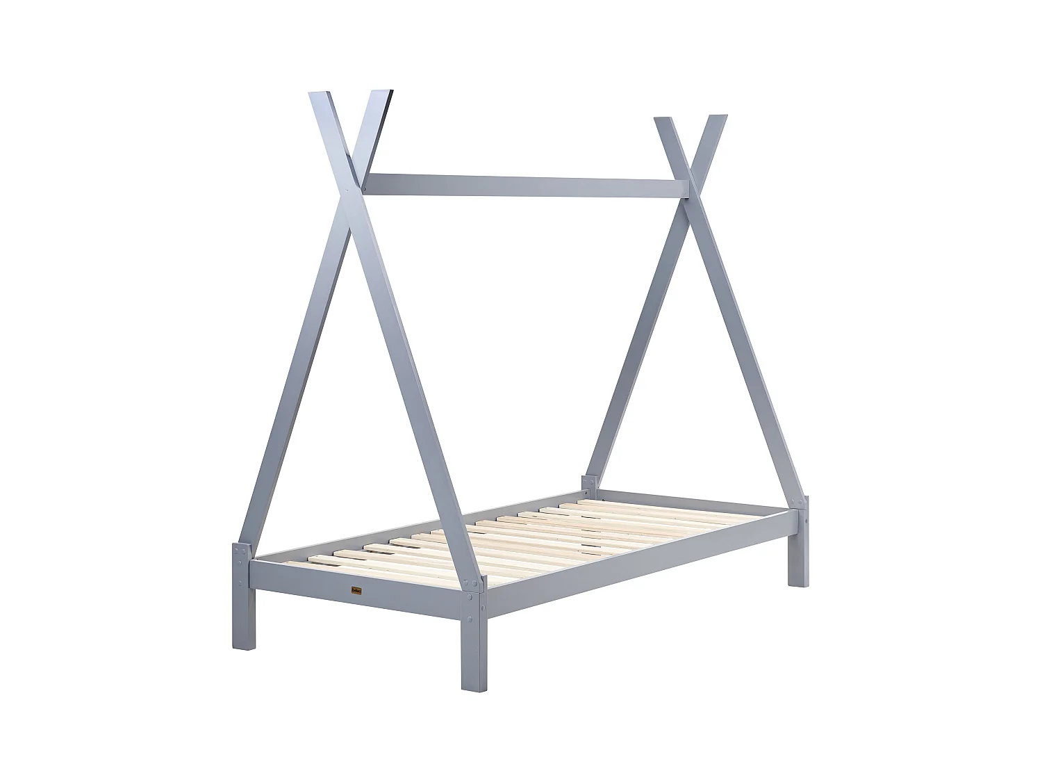 Lit d'enfant Tipi Bois de pin DEVAY 90 x 200 cm Gris