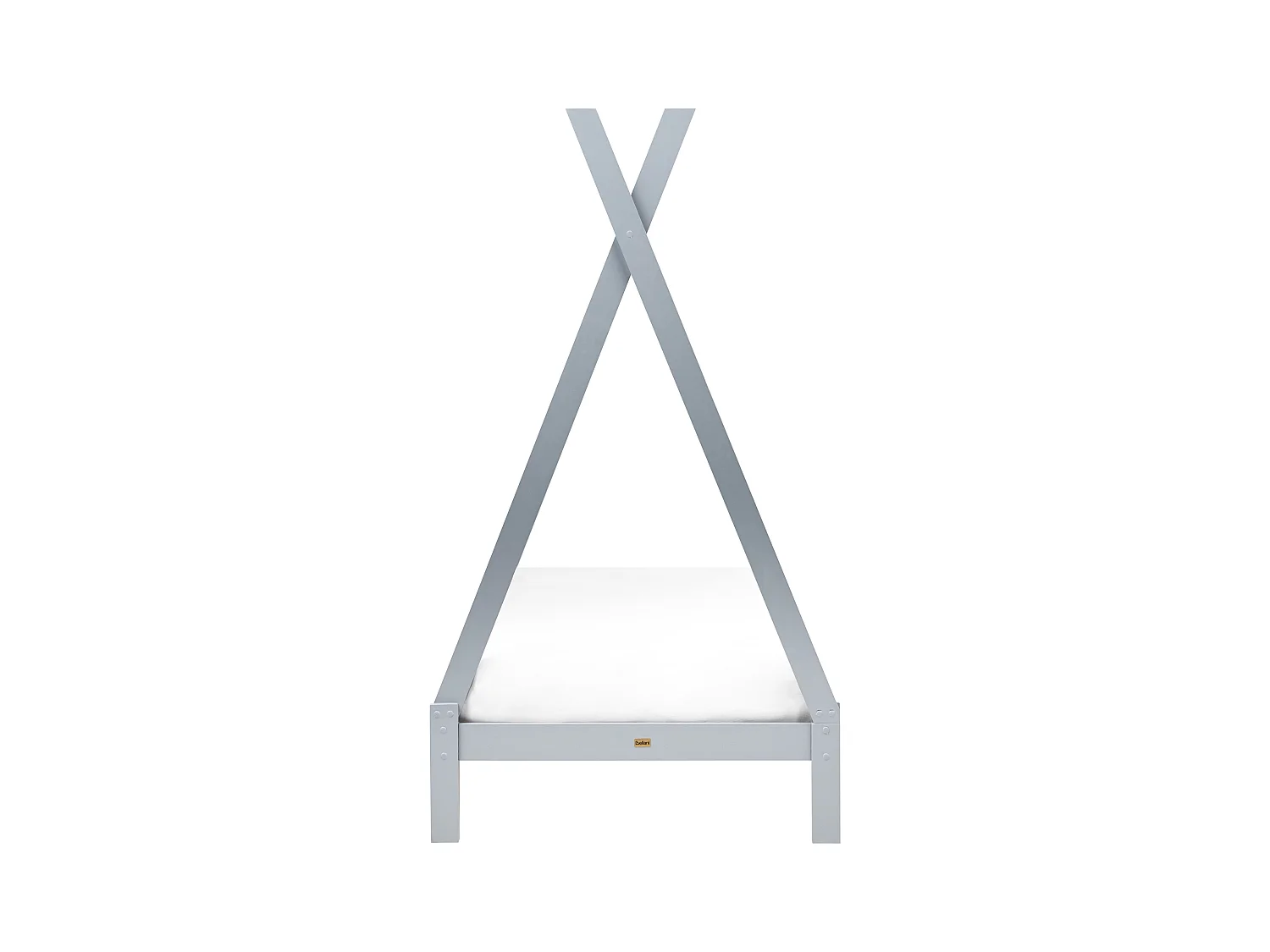 Lit d'enfant Tipi Bois de pin DEVAY 90 x 200 cm Gris