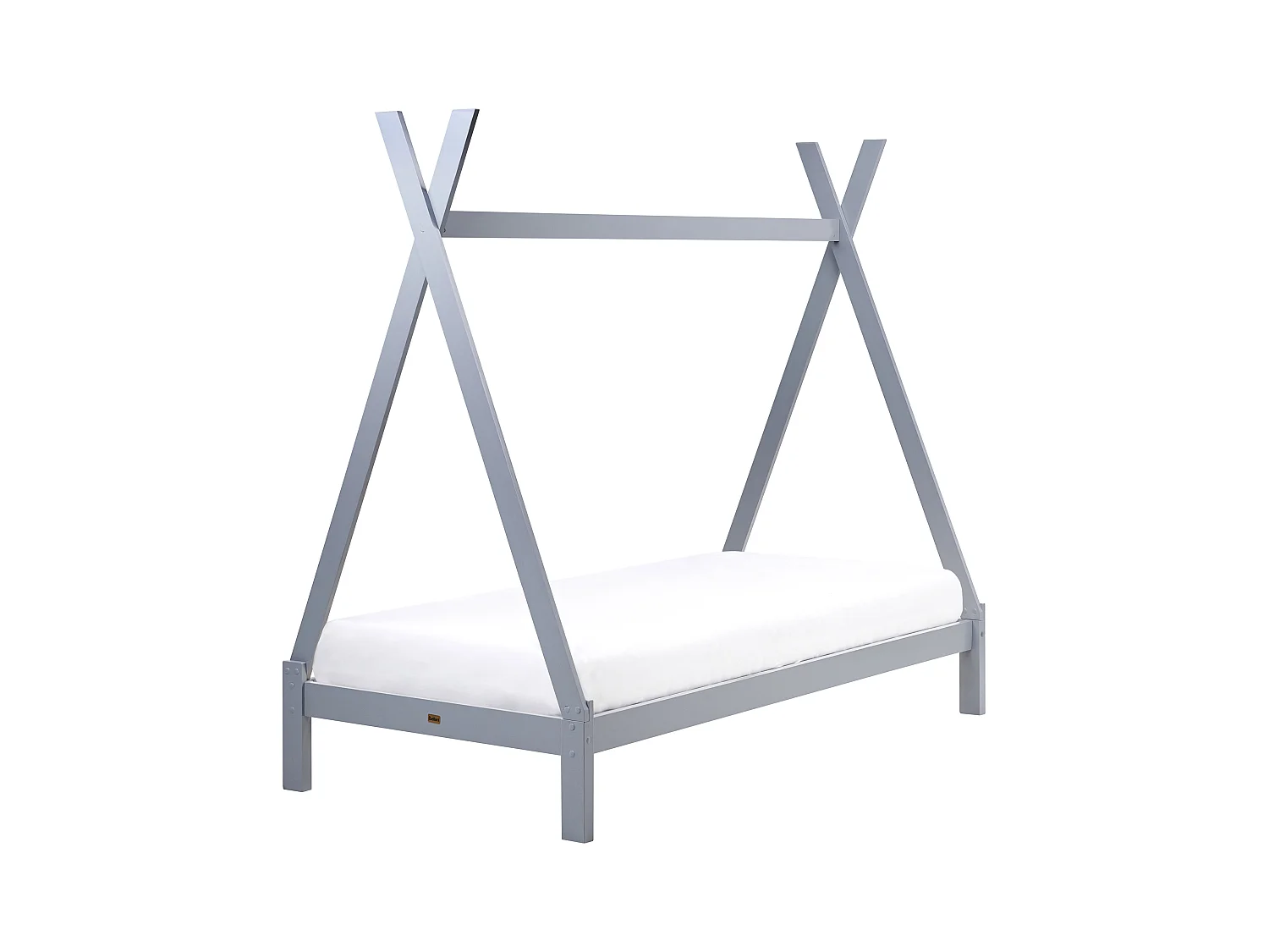 Lit d'enfant Tipi Bois de pin DEVAY 90 x 200 cm Gris