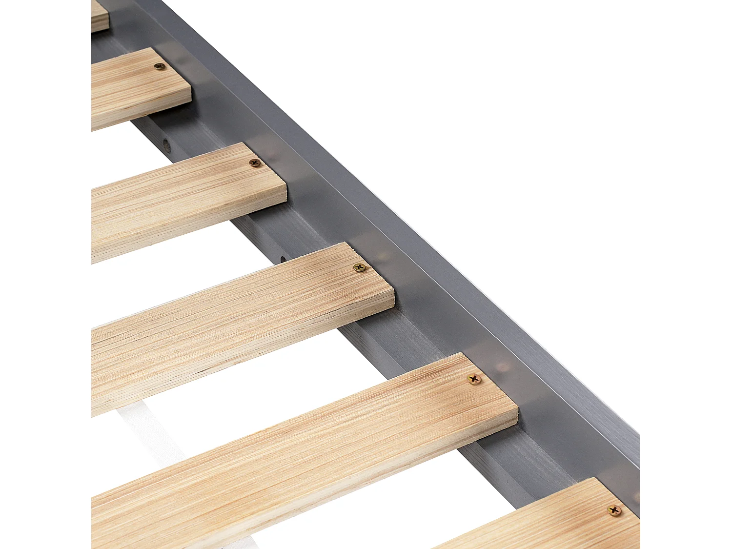 Tipi-Kinderbett Kiefernholz grau Lattenrost 90 x 200 cm DEVAY