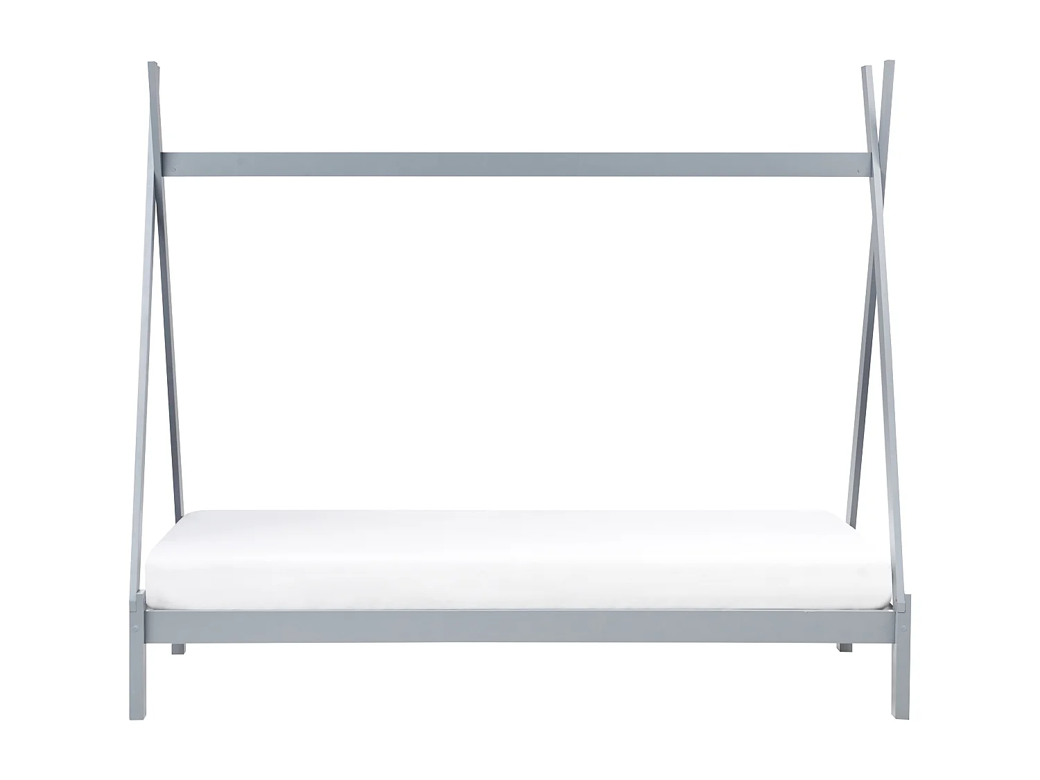 Lit d\'enfant Tipi Bois de pin DEVAY 90 x 200 cm Gris