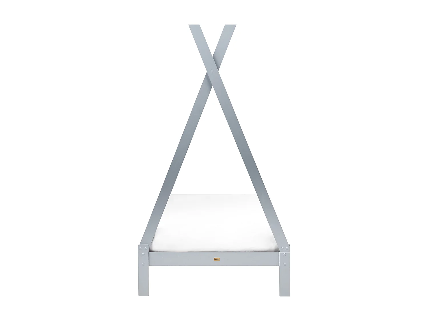 Lit d\'enfant Tipi Bois de pin DEVAY 90 x 200 cm Gris