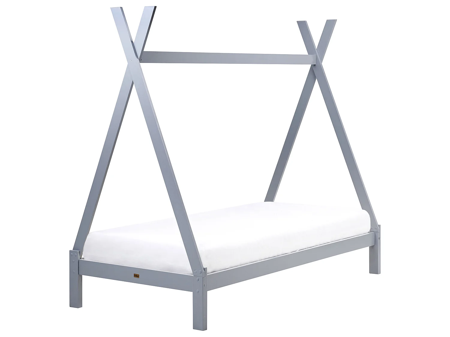 Lit enfant tipi en bois 90 x 200 cm gris DEVAY