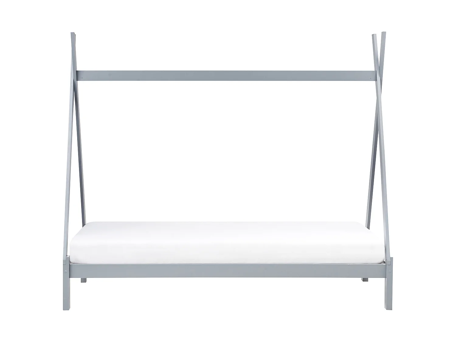 Lit enfant tipi en bois 90 x 200 cm gris DEVAY