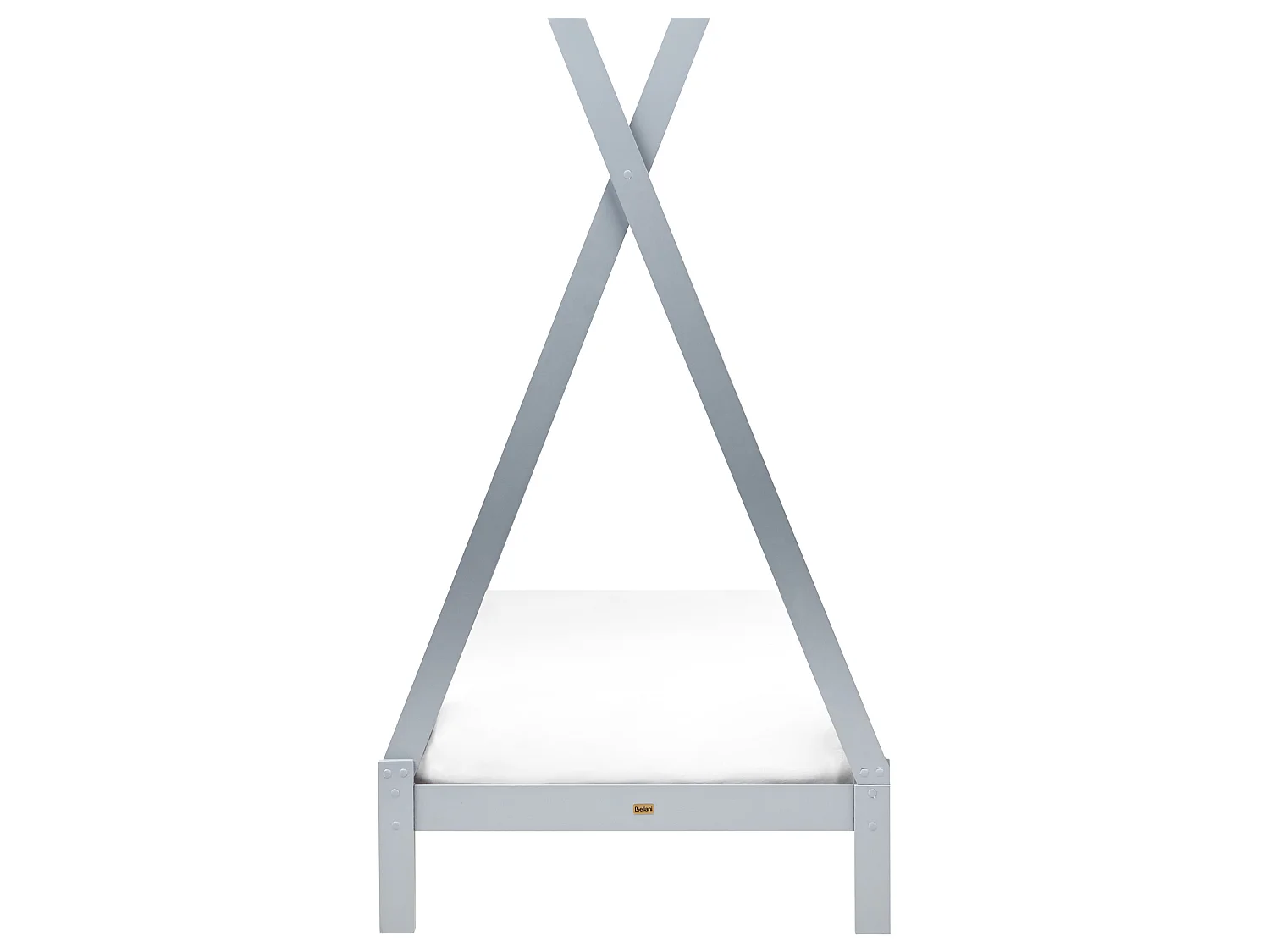 Lit enfant tipi en bois 90 x 200 cm gris DEVAY