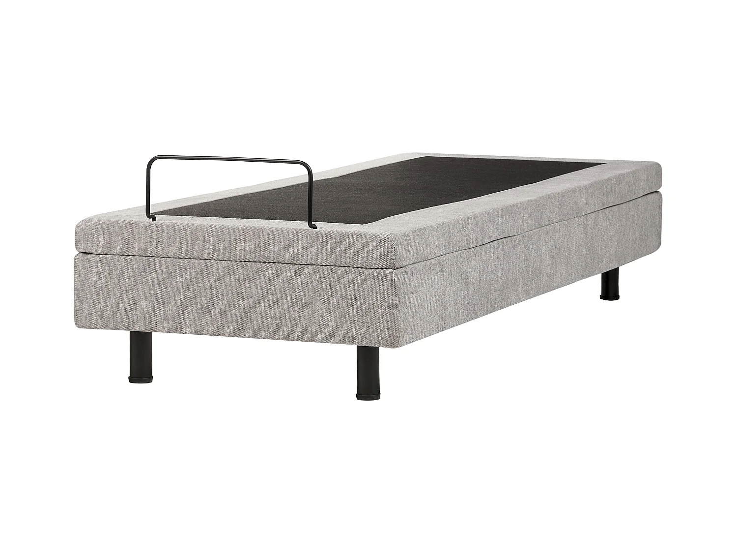 Lit réglable sans tête de lit Tissu DUKE II 80 x 200 cm Gris clair