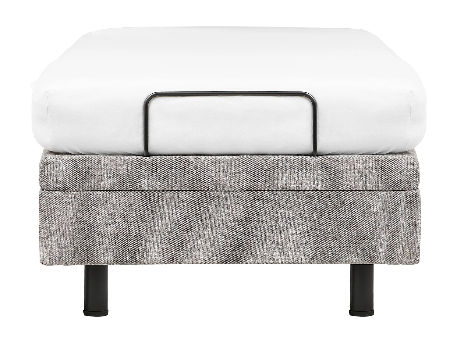 Lit réglable sans tête de lit Tissu DUKE 90 x 200 cm Gris clair