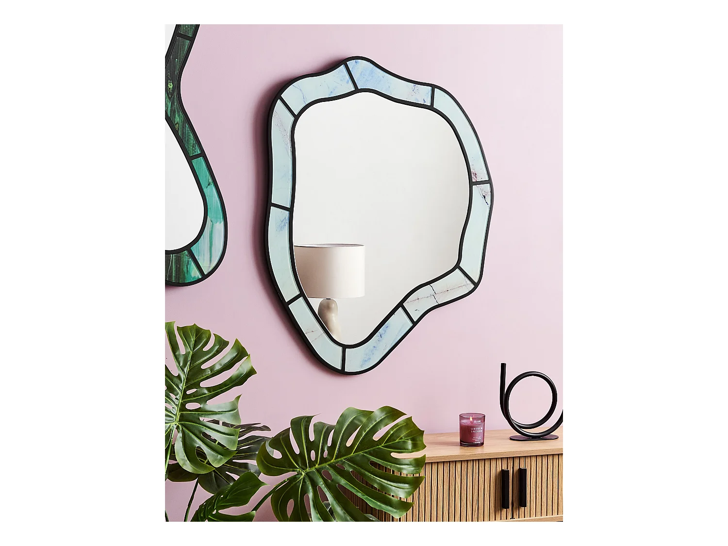 Miroir LIVERDUN 64 cm 86 cm Bleu clair