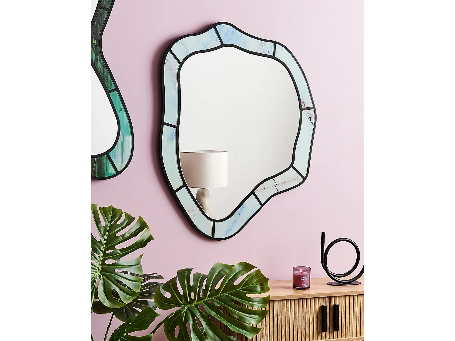Miroir LIVERDUN 64 cm 86 cm Bleu clair