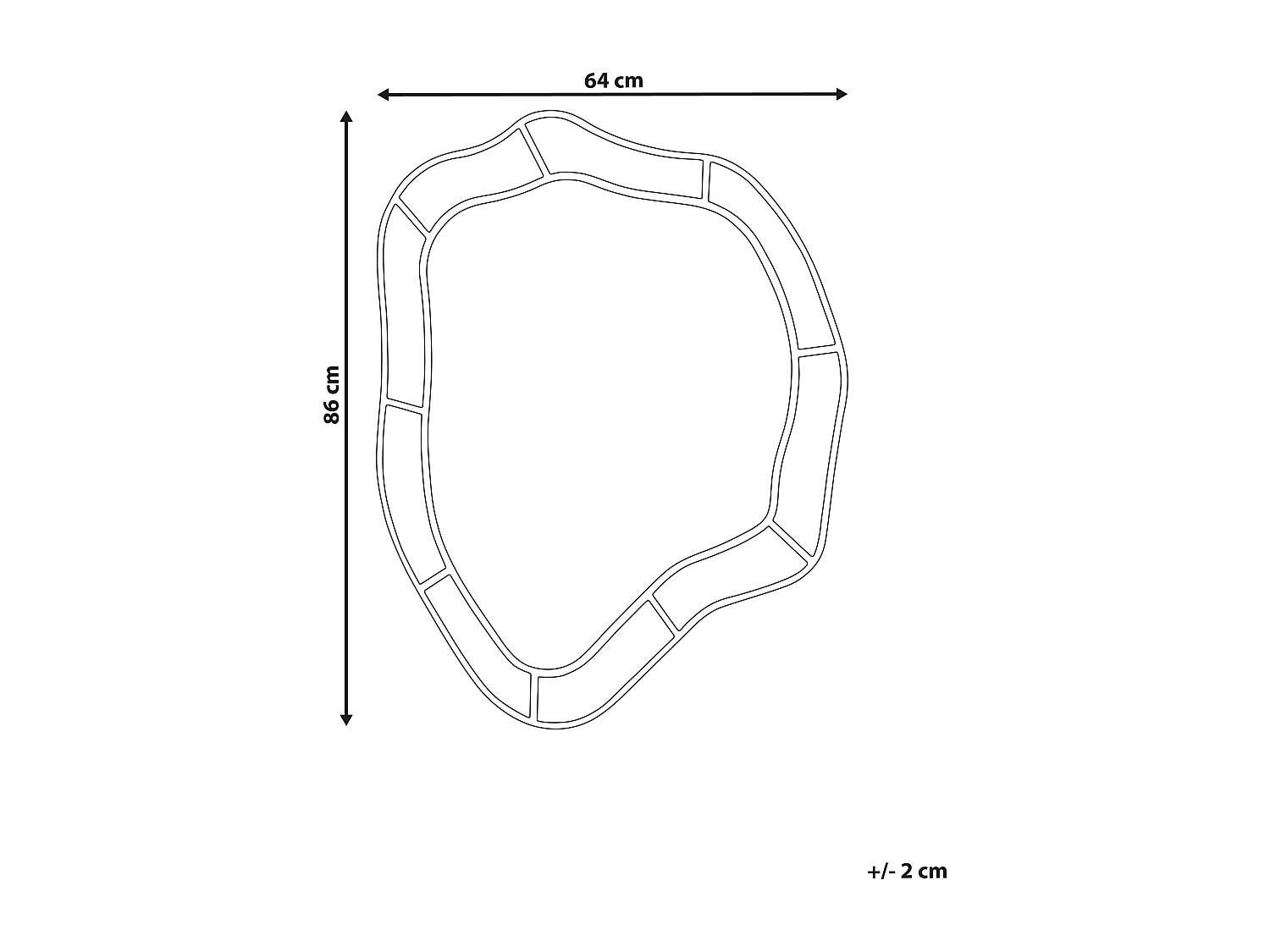 Miroir LIVERDUN 64 cm 86 cm Bleu clair