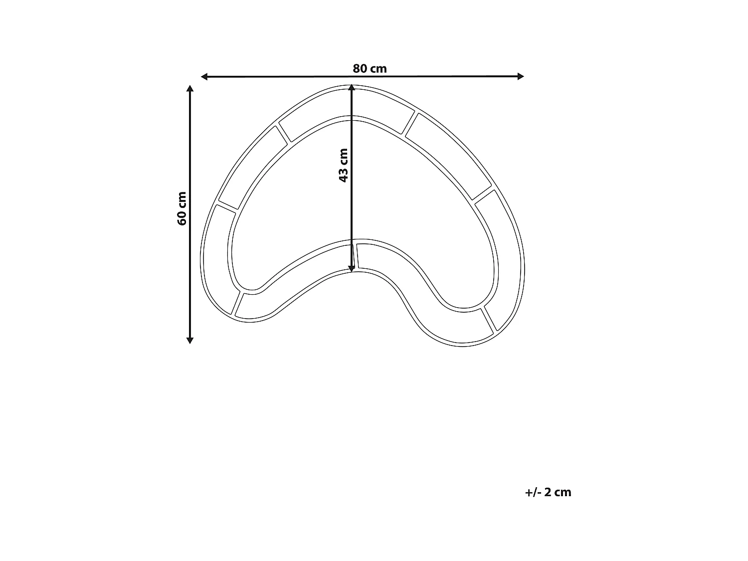 Miroir BOUVRON 80 cm 60 cm Multicolore