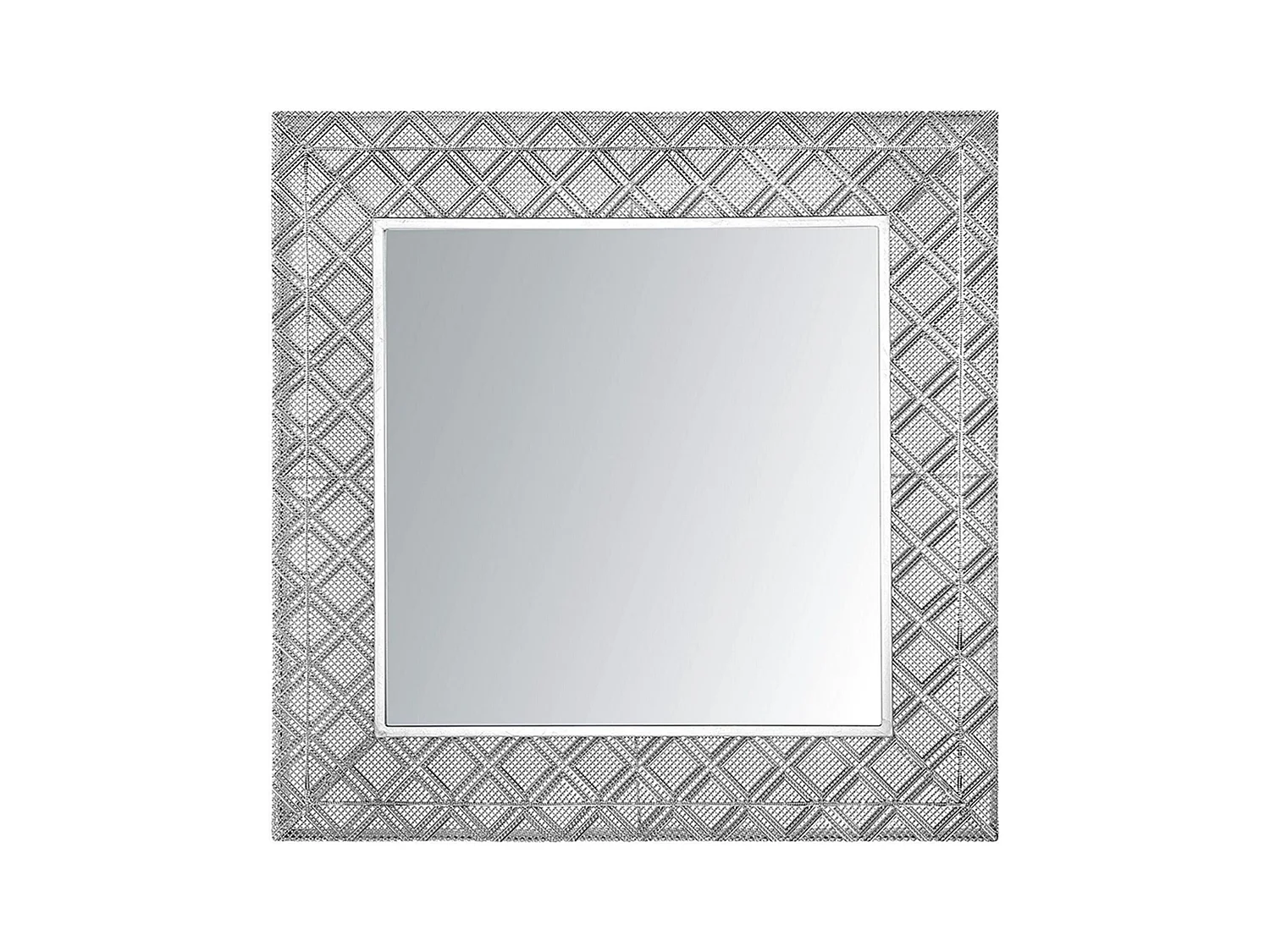 Miroir EVETTES 80 cm 80 cm Métal Argenté