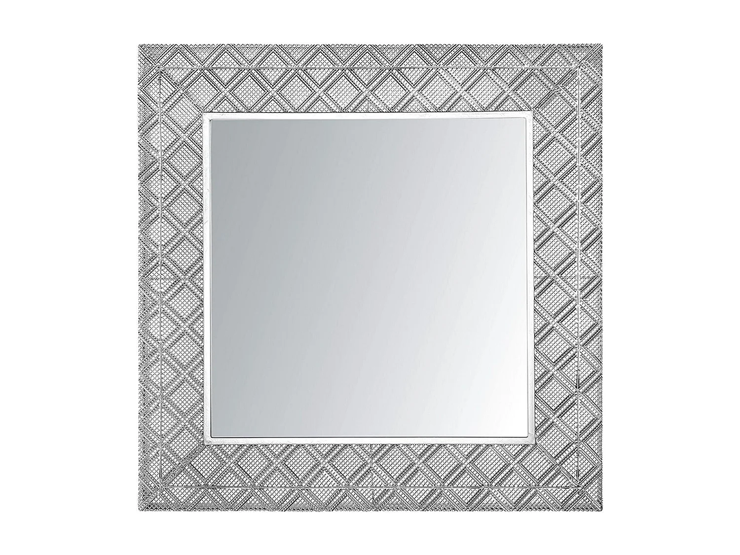Miroir EVETTES 80 cm 80 cm Métal Argenté