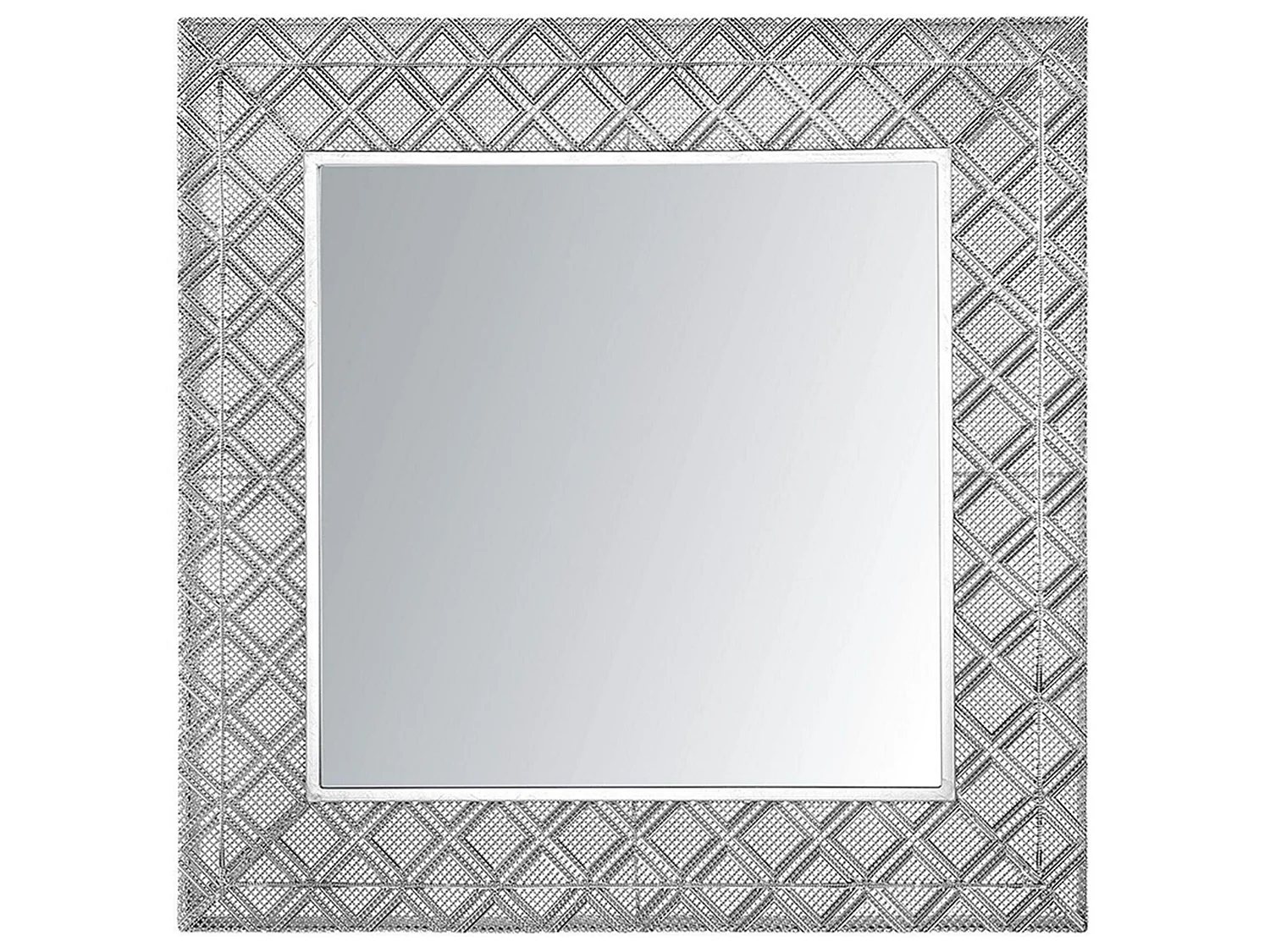 Miroir EVETTES 80 cm 80 cm Métal Argenté