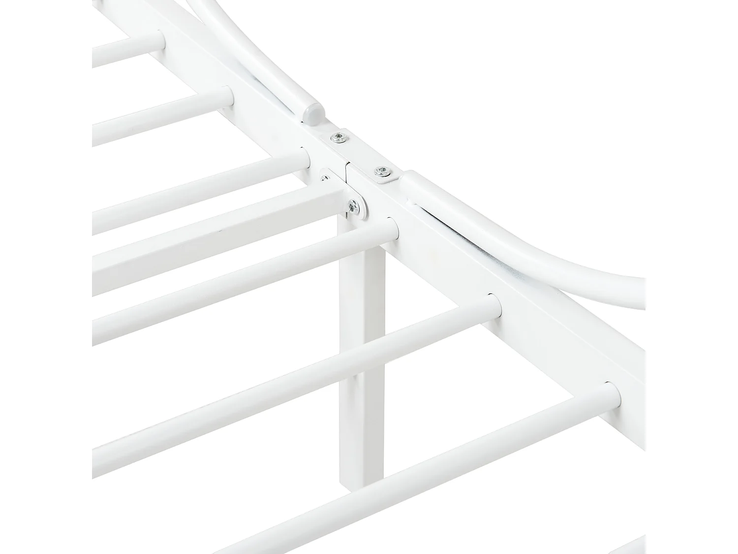 Lit à baldaquin Métal SORMERY 90 x 200 cm Blanc