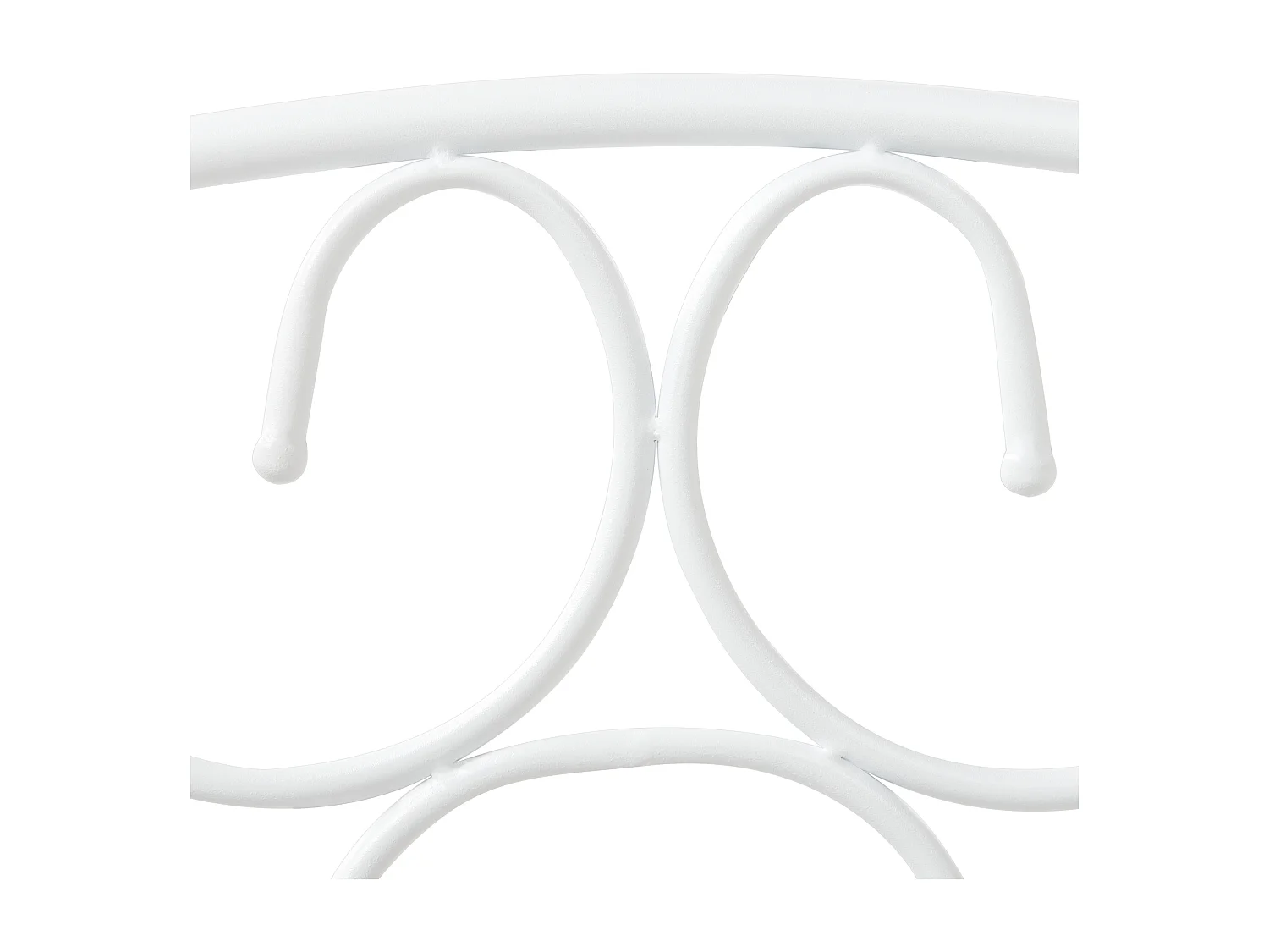 Lit à baldaquin Métal SORMERY 90 x 200 cm Blanc