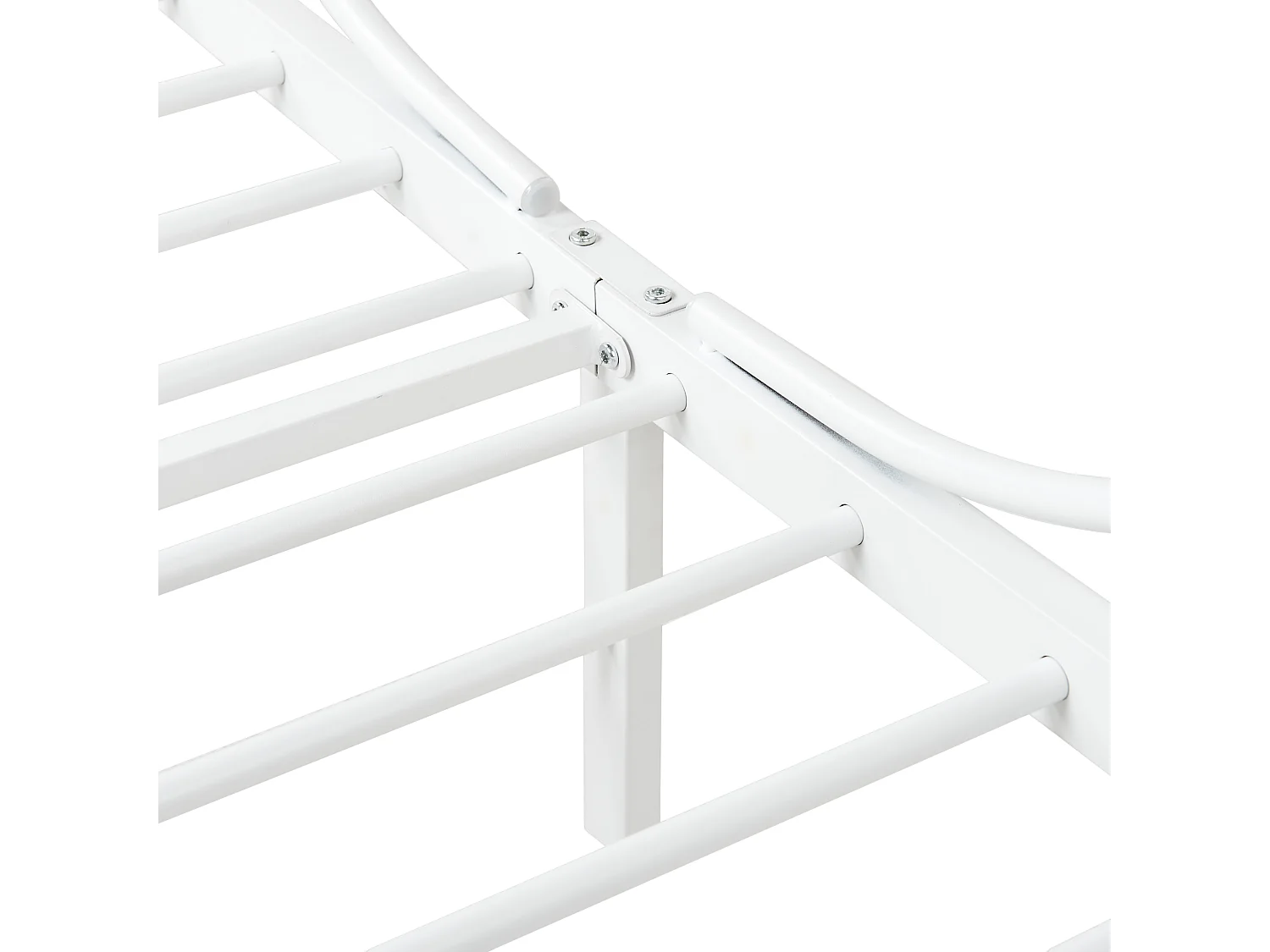 Lit à baldaquin Métal SORMERY 90 x 200 cm Blanc