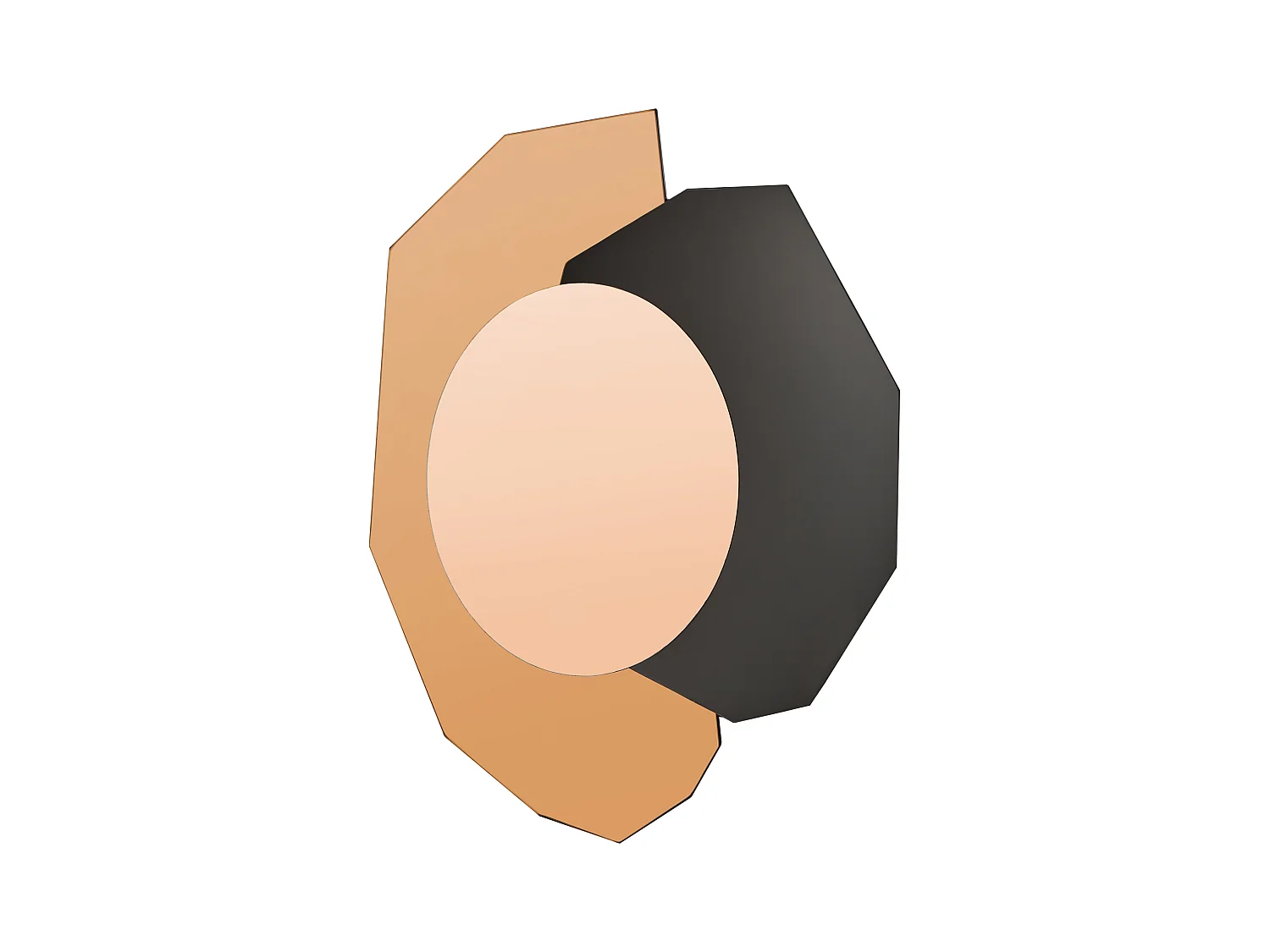 Miroir TROYON 62 cm 80 cm Rose doré