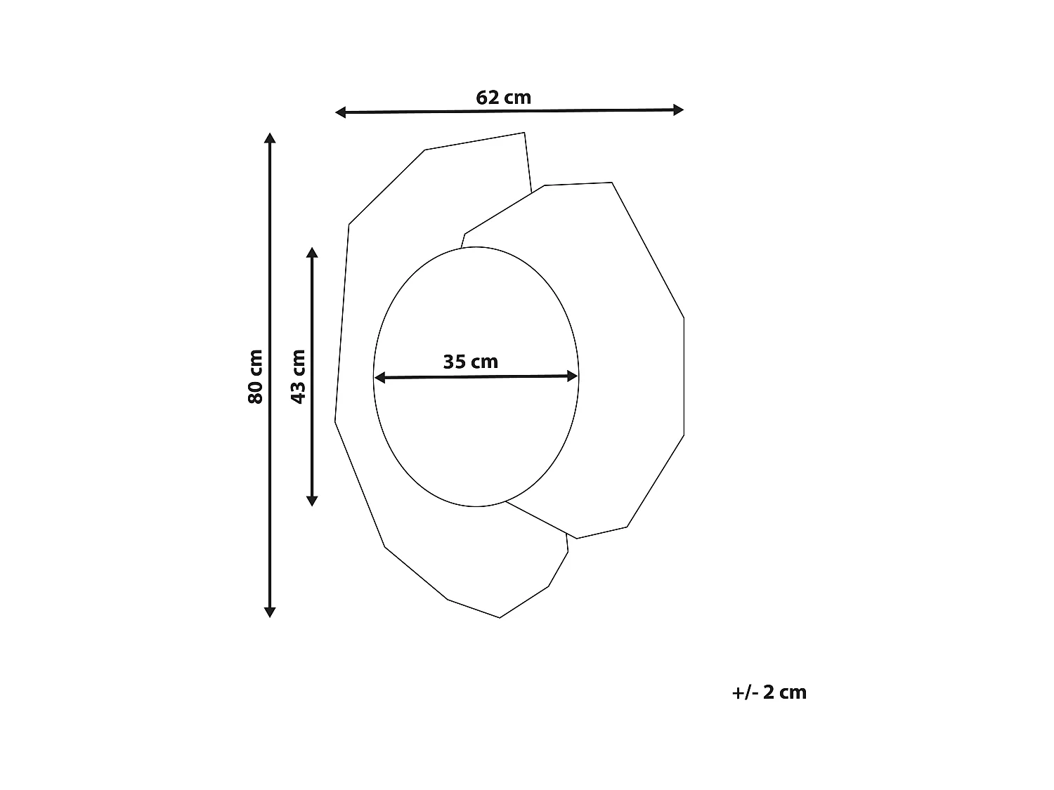Miroir TROYON 62 cm 80 cm Rose doré
