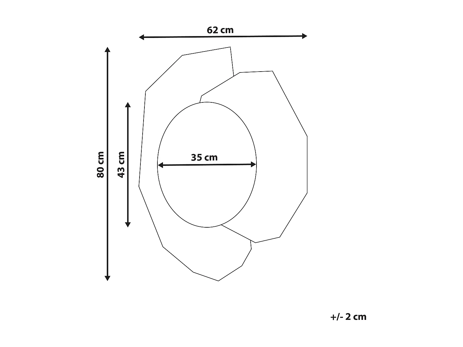Miroir TROYON 62 cm 80 cm Rose doré